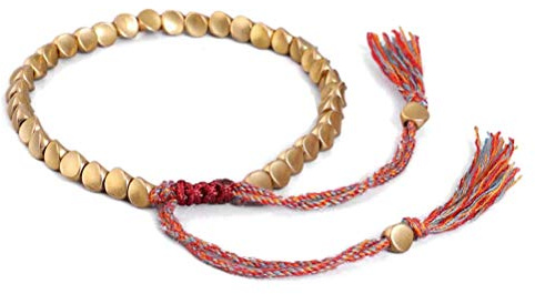 Akemaio Pulsera Hecha a Mano Tibetano Budista Tibetano Pulsera Trenzada afortunada de Cuerda Pulsera de los brazaletes para Las Mujeres de los Hombres