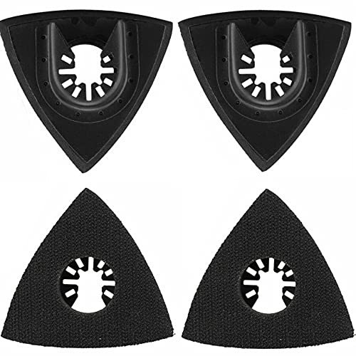 Deltaschleifer Schleifplatte Multitool Schleifpapier Zubehör für Fein Bosch Parkside Ryobi Worx Workzone Zubehör 4 Stück (90mm)