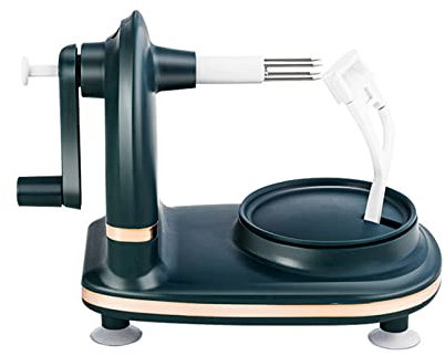 Pelador de manzanas automático pelador eléctrico giratorio práctico pelador de frutas lavable desmontable pelador de patatas eléctrico pelador de manzana con rebanador de frutas reemplazable