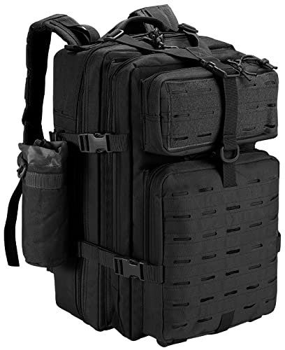 SHANNA Trekkingrucksack, Wanderrucksäcke Militärrucksack 45L Armee Rucksack MOLLE Assault Pack Taktischer Kampfrucksack für Outdoor Wandern Camping Trekking Angeln Jagd