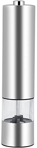 Molinillo Eléctrico De Sal Y Pimienta De Acero Inoxidable - Grosor Ajustable, Alimentado Por Batería