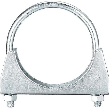 sourcing map Muffler U-Bolt Clamps for 76mm(3) Diameter Exhaust Tail Pipe, 1pcs Exhaust U Clamp Saddle Type U-Bolt Clamps