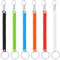 Dehnbare Schlüsselanhänger, 6 Stück Schlüsselkette Mit Karabiner Elastisch Angeln Lanyards Spiral Schlüsselband Spiral Schlüsselanhänger Für Angeln Bootfahren Camping Schluessel Herren Damen Kinder