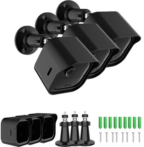 Lot de 3 supports muraux pour appareil photo Blink Outdoor 4 (4e génération), support réglable à 360 degrés pour appareil photo Blink 4ème génération résistant aux intempéries