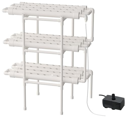 YNAADYH système hydrokultur, Kits et systèmes pour Cultures hydroponiques système hydroponique kit de Culture 3 Couches 108 Plantes de Terrain Plantes légumes hydrokultur