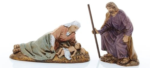 Moranduzzo Set 3-teiliges Set Jungfrau für Krippe 10 cm Maßstab 1:20 - Unzerstörbare Krippenfiguren - Stil 700', Handbemalt, Offizielles Produkt, Hergestellt in Italien, Bildhauer M. Landi