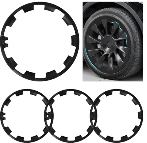 Wheel Rim Protector for Tesla Model Y 20 Inch 2017-2024, ABS Rim Hubcaps Cover Protection Rim Patch Replacement, Guard Scratch Curb Rash Wheel Edge Trim, Set of 4