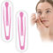 2Pcs Pinces a lentilles de Contact, Pince à épiler en Silicone, Ventouse Lentille Souples et rigides pour lentilles de Contact avec boîte pour Voyage (rouge)