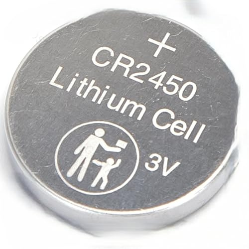 Knopfzelle CR2450, 3 V, 5 Stück, ideal für elektronische Geräte und Spielzeug.