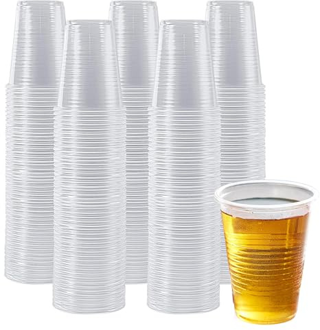 CaterCo Clear Plastic Disposable Vending Drink Cups for Water Coolers - 100 Pack - 7oz - 200ml Plastic Cup - Perfect for Drinking Events, Offices, Reusable, Home, Parties, Gatherings - 7oz - 100 Pack