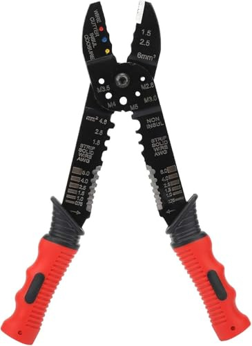 Herramienta compatible con alicates de crimpado multifunción, crimpadora de terminales de alambre M5 M4 M3.5 M3.0 M2.6 herramienta pelacables para terminales aislados, herramienta de crimpado