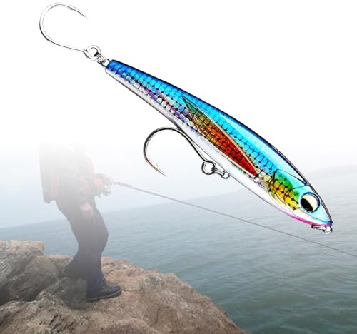 Saituo Home Weitwurf Angelköder, 12 cm/50 g Pencil Meeresangelköder, Blinker Angeln, Fischtöter, Künstlicher Köder, Angelgeschenke für Männer, Wels Köders Ideal für See Küste Boots und Meeresangeln