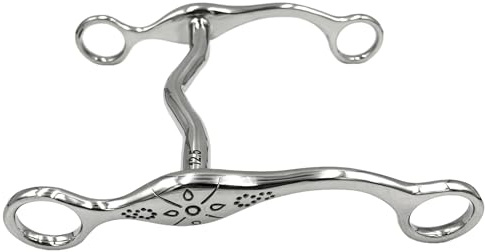 ES0272 Westerngebiss mit Seitenmuster aus Edelstahl 12 mm, 12.5 cm