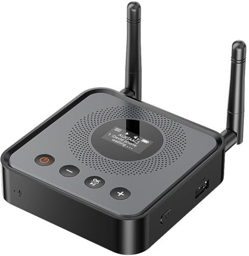 Xnuiasqe OLCD Bluetooth Receiver/Transmitter, Bluetooth Adapter, USB Flash Drive Playback, Optical Fiber Input/Output Module