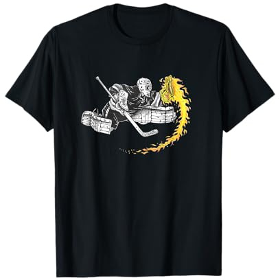 Ice Hockey Goalie Fire Glove Save Logo T-Shirt