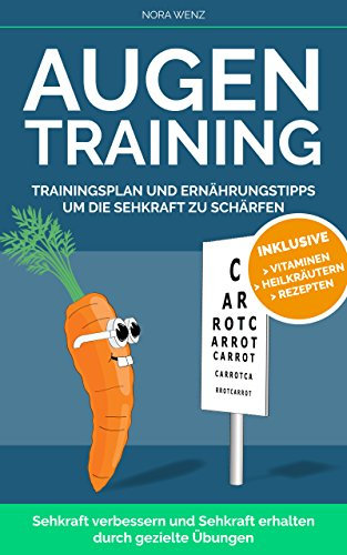 Augentraining-Trainingsplan und Ernährungstipps um die Sehkraft zu schärfen.: Sehkraft verbessern, Sehkraft erhalten durch gezielte Übungen.
