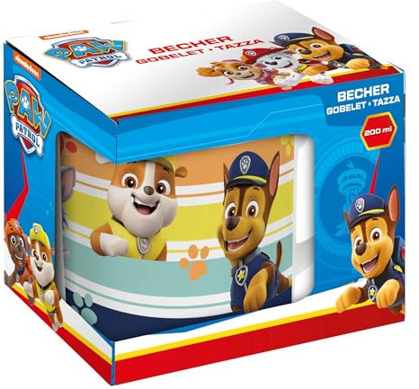P:OS Handels P:OS Handels p:os 29460 Tasse en porcelaine avec motif Pat' Patrouille 200 ml, Coloré