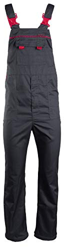 Max-Popular Salopette de travail, pantalon de jardin, pantalon de protection, pantalon de sécurité, gris, 38 W/33 L