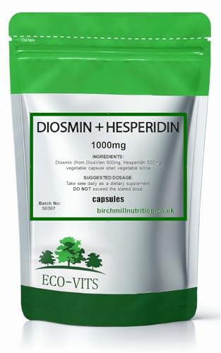 ECO-VITS DIOSMIN & HESPEREDIN (1000 MG) 120 CAPS. Embalaje reciclable. Bolsa sellada