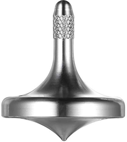 Peonza de Metal de Acero Inoxidable, Juguetes EDC de giroscopio de Escritorio de precisión, Giro Suave Equilibrio Tiempo de Centrifugado Superior a 5 Minutos (Plata)