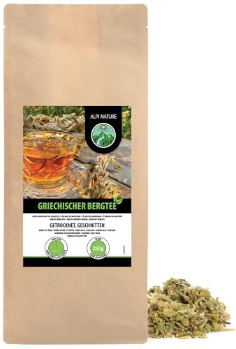 Alpi Nature Griechischer Bergtee 250g, Blumenstiele getrocknet und geschnitten, Bergtee griechischer, Sideritis