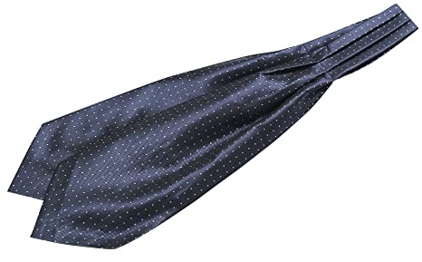 Allegra K Herren Polka Dots Ascot Formale Party Krawatte Navy Blau One Size