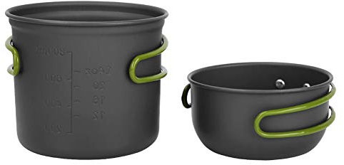 Blantye Outdoor Portable Pliable Cuisinière Camping Randonnée Pique-Nique Cuisson Bol Pan Pot Ensemble