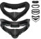 KIWI design Facial Interface Kompatibel mit Quest 2, verbesserte 6 in 1 Zubehörset mit Brillenabstandshalter, Linsenabdeckung, Nasenpolster, Sportpolster aus Stoff und 2 PU-Gesichtspolster