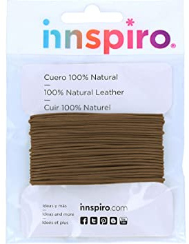 INNSPIRO Cordón Cuero Natural marrón 2,0mm. 5m.