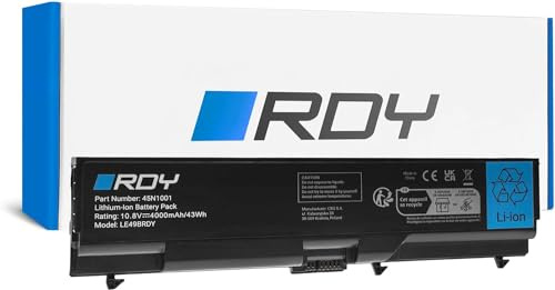 RDY Laptop Akku 45N1001 45N1011 45N1007 0A36303 45N1000 42T4757 Notebook Batterie für Lenovo ThinkPad T430 T430i T530i T530 L430 L530 W530 (Kapazität: 4000 mAh 10.8V)