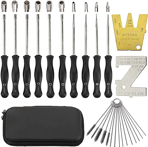 QWAMBVZE Kit d'outils de réglage de carburateur pour 2 moteurs, outil de réglage pour débroussailleuse, désherbeur, tronçonneuse