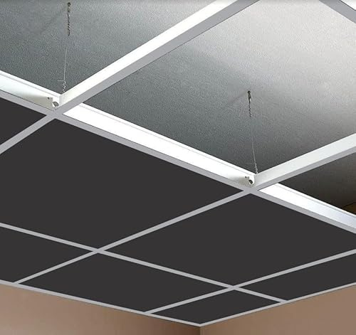 10m2 Silver Suspended Ceiling Grid System 600 x 600mm 24mm Wide, Complete Grid System (Tiles Not Included)