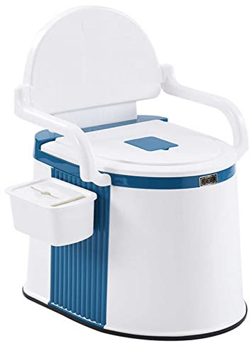 TMXKOOK Breiter Rutschfester Toilettenstuhl Robuster und stilvoller tragbarer Toilettenstuhl für den Innen- und AuÃŸenbereich mit einfacher Reinigung