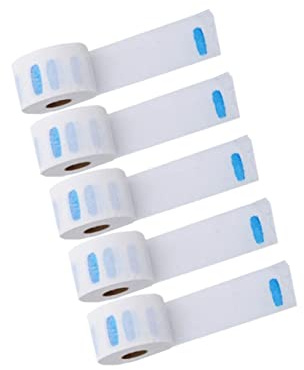 BIUDECO 5rollo Protector De Cuello Desechable De Papel Para Peluquería Envoltura Para Tinte De Cabello De Tira Desechable Para Cuello Para Mechas y Tintes Salón