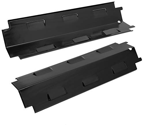 Wisecoco Piastra Riscaldante per Grill a Gas 2 Pezzi, Parti di Ricambio per Tenda Termica per Barbecue in Acciaio Inossidabile per Charbroil 463230710 463320109 Nero (371 X 108 Mm)