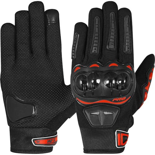 WFX Gants de Moto pour Hommes et Femmes, Gants de Moto d'hiver Robustes et résistants à l'eau, Gants de Course à écran Tactile à Doigts complets pour Motocross, Course sur Route,