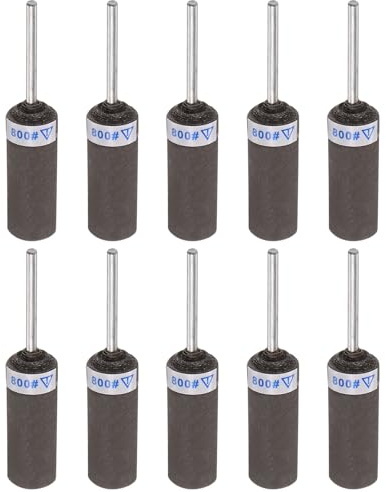QUARKZMAN 10Uds Rollos de Papel de Lija Abrasivo de Grano 800, Vástago de 2.35 mm, Mangas de Tambor de Lijado, Cabezal de Rectificado para Carpintería, Vidrio Y Pulido de Metales