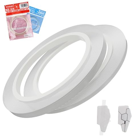 stedi Hobby-Modell, Outil De Bricolage, Sculpter, Couper, Ruban De Masquage | Ligne De TraçAge, Pour Gravure, Ligne De Plaque, RéSine, ModèLe à L'éChelle, 3 Mm X 33 M + 6 Mm X 33 M (2 PièCes)