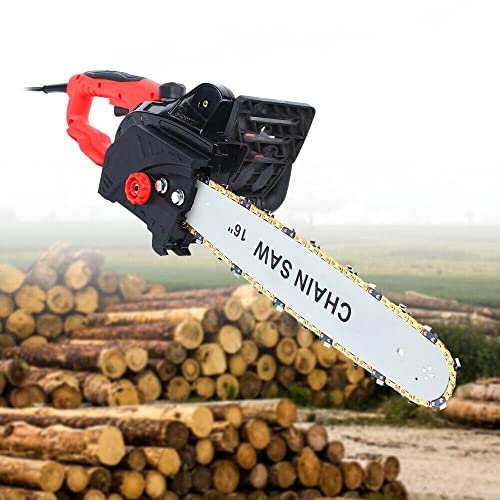 Elektro Kettensäge 16 Zoll Elektrische Kettensäge Holzsäge Motorsäge zum Schneiden aller Arten von Holz, Schnittlänge 40,5cm