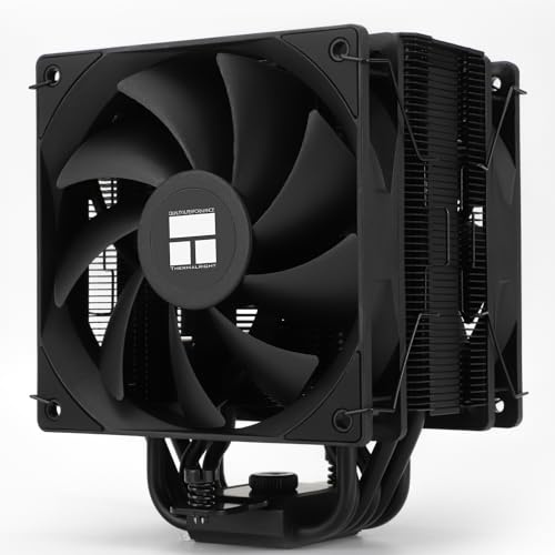 Thermalright Burst Assassin 120 EVO DARK, enfriador de aire PWM Quiet Fan para CPU, parte superior cepillada, 6 tubos de calor (BA120 EVO DARK)