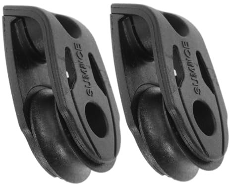 SKISUNO 2pcs Nylon Pulley Rope Clamp for Sailing Kayak Boat Single Pulley Accessory