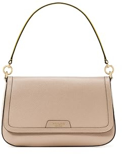kate spade new york womens Hudson Pebbled Leather Flap Shoulder Bag, Colorblocked Timeless Taupe Multi, One Size
