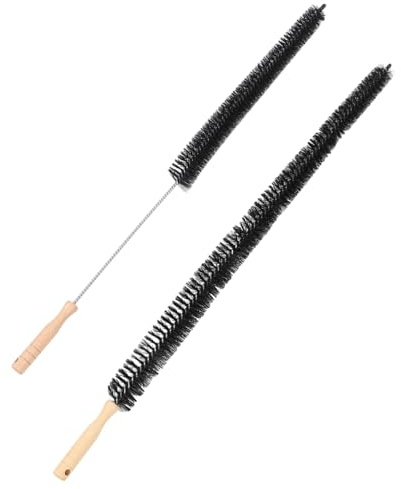 ERINGOGO 2pcs Dryer Vent Cleaning Brush with Wooden Handle, Soft Bristles, Easy to Use Lint Brush for Cleaning Dryer Ducts and Inner Walls, Ergonomic Design for Efficient Dust Removal