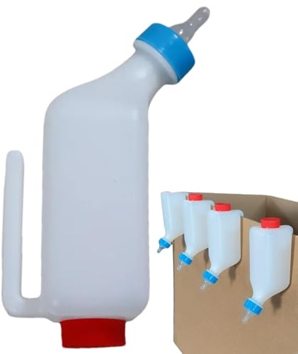 Biberon pour bébé pour agneau - Biberon de chèvre pour bébé - Bouteille | d'agneau - Bouteille d'allaitement pour chèvre - Bouteille d'allaitement d'agneau - Gourde à suspendre - Échelle claire