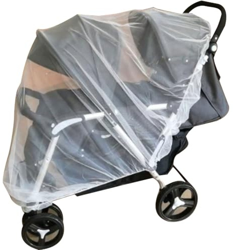 Yazhuq Zanzariera per passeggino doppio, rete anti-zanzare per seggiolino auto, doppia copertura in rete, zanzariera per passeggino