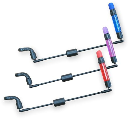 TJRS Bissanzeiger, Swinger, Karpfenangeln, Ausrüstung für Bissanzeiger und Banksticks, Rot, Violett und Blau, 3 Stück