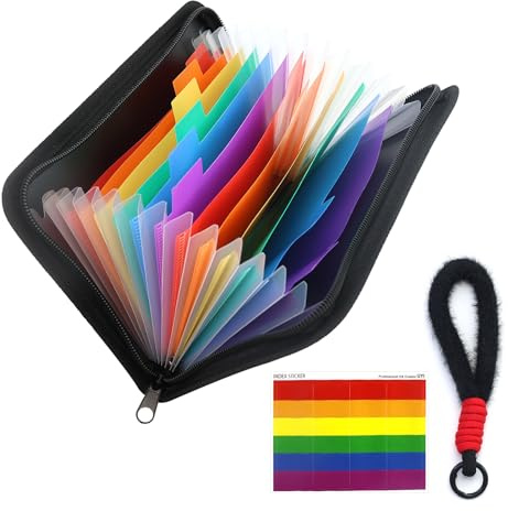Carpeta archivadora para A6, organizador de archivos con cremallera, carpeta organizadora de 13 compartimentos, carpeta de documentos para cheques, facturas, recibos, tickets