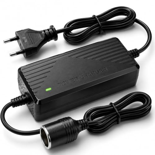Adapter Zigarettenanzünder Steckdose, Spannungswandler 230V auf 12V | 10A, Mit Kühlsystem, Für Kühlbox, KFZ Netzadapter
