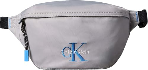 Calvin Klein Herren Bauchtasche Bold mit Logo, Grau (Cloudburst), Einheitsgröße