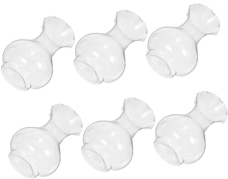 Supvox 6 Stück-Pack Durchsichtige Kleiner Blumenvase aus Pet 500ml Leicht und Unzerbrechlich für Raum und Heimdekoration mit Ästhetischem Nordischem Design